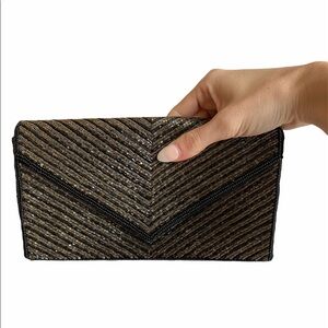 Vintage JAD NYC Beaded Evening Bag Clutch